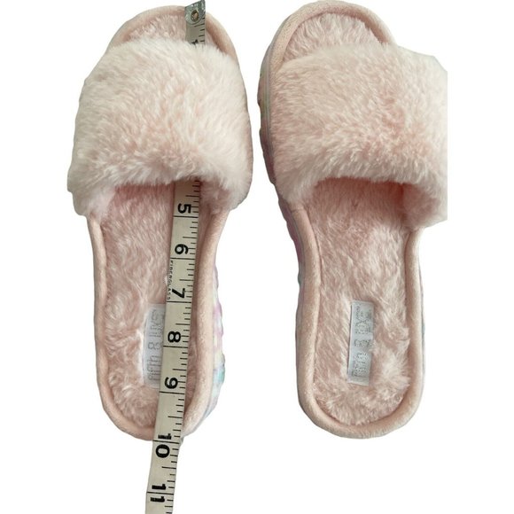🌹NWT Women’s Slippers FIFTH & LUXE Faux Fue  Pink Size 9 - Picture 10 of 10